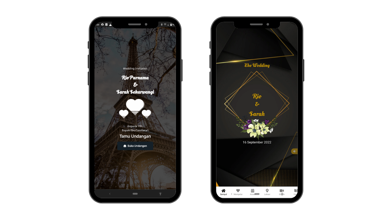 Eiffel Tower Wedding Invitation